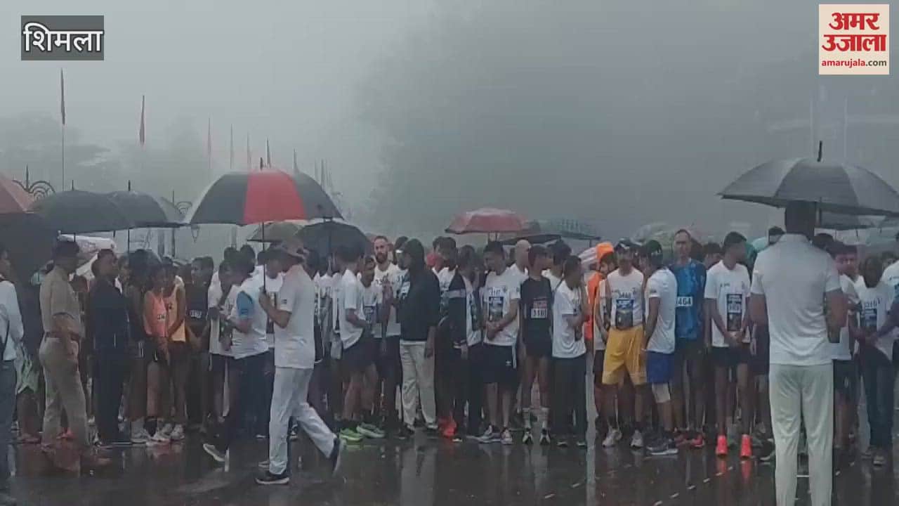 Shimla Youth ran against drug abuse amidst heavy rain