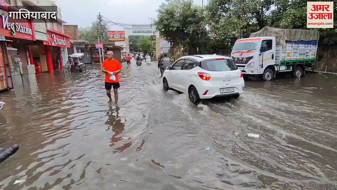 long jam on Meerut Road after rain in Ghaziabad