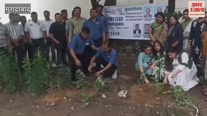 Rotary Club Moradabad Samarpan planted trees in TDI Park, named the plants Rotary Plant