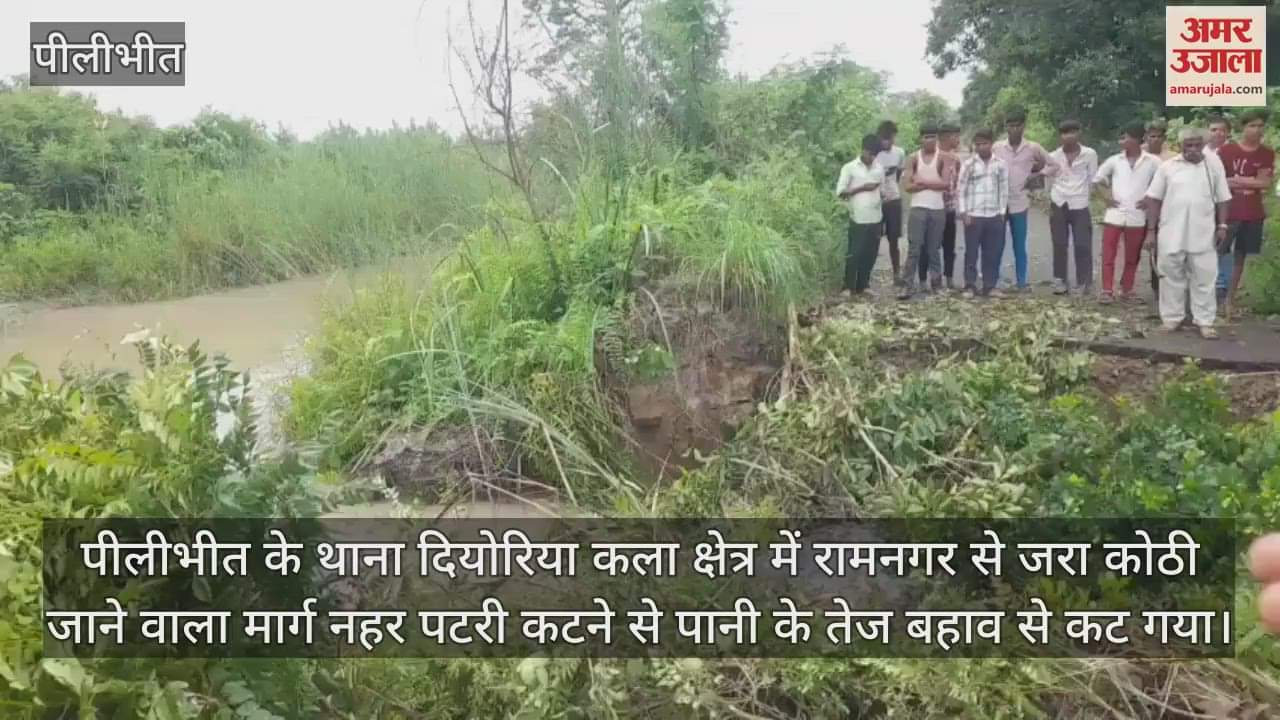 Road cut off due to water flow in Pilibhit after canal track was cut