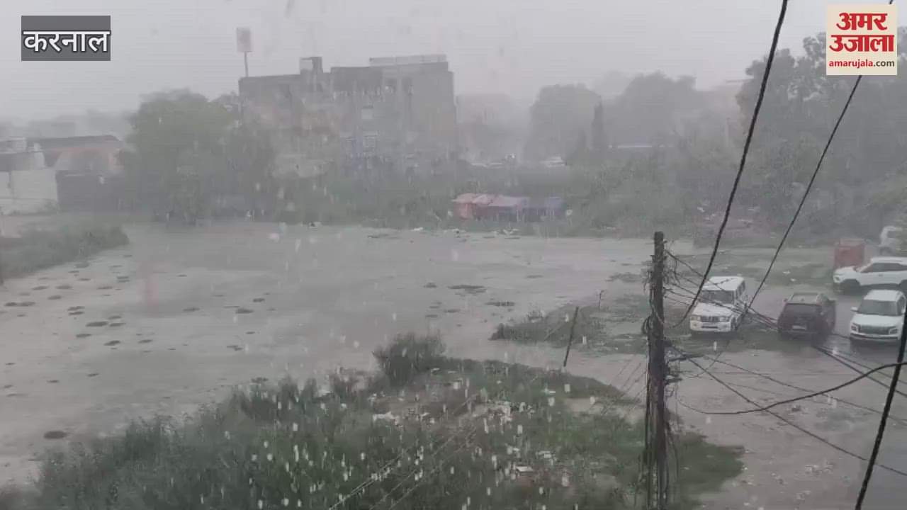 After bright sunshine in Karnal, sudden rain changed the weather; waterlogging caused problems, farmers' maize crop was damaged