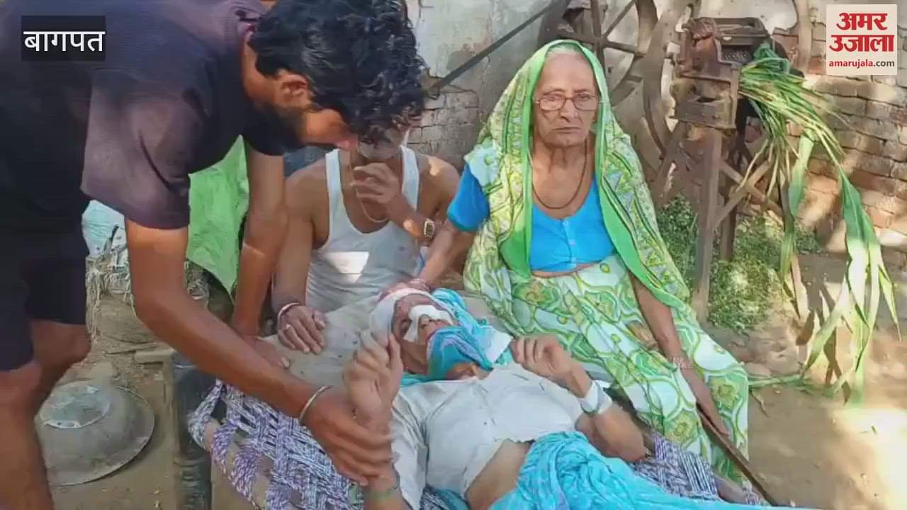 Baghpat: An elderly woman going to worship was hit by a bull
