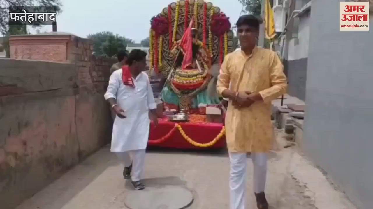 Shyam Baba's flag procession was taken out in Tohana of Fatehabad