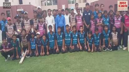 Meerut: Players were honored in the ongoing cricket tournament at Guru Teg Bahadur Cricket Academy