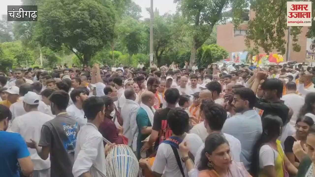 Lord Jagannath Rath Yatra taken out from ISKCON temple in Chandigarh