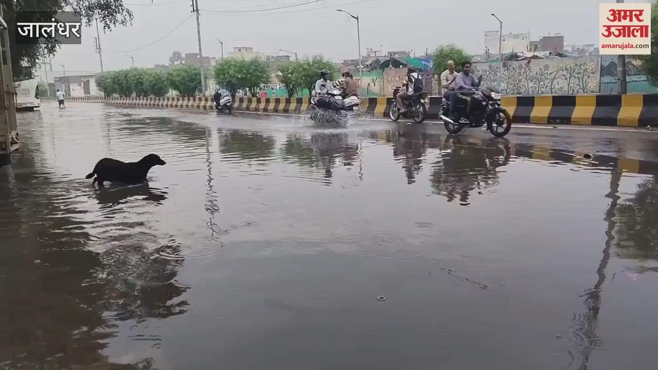 Water accumulated on roads in Jalandhar, people troubled