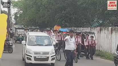 Meerut: Route diversion in front of GTB Public School on West End Road, yet traffic jam situation persists