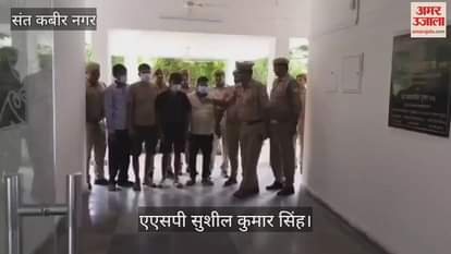 Police arrested four members of a gang that used to steal from trucks parked on the highway