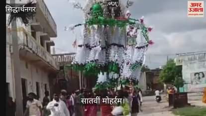 The vehicles of Biscohar West locality took out a procession on the seventh day of Moharram