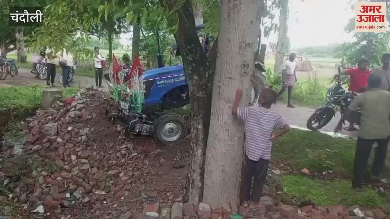 Tractor and bike collide in Sonbarsa two injured drunk driver had hit bike