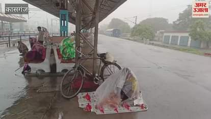 rail operations affected due to heavy rain in kasganj