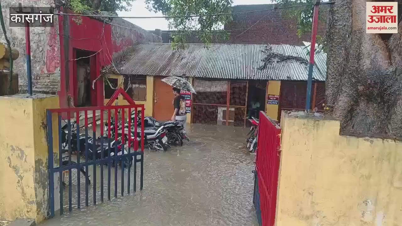 waterlogging heavy rain in kasganj