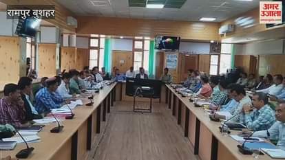 Rampur Bushahr Review meeting regarding various developmental construction works going on in Kinnaur district