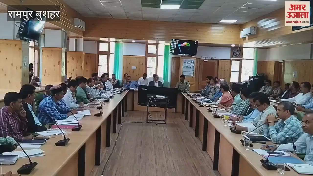 Rampur Bushahr Review meeting regarding various developmental construction works going on in Kinnaur district