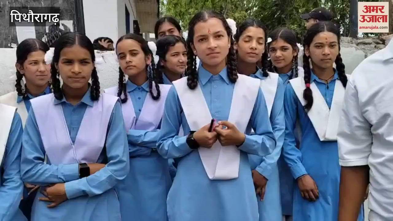 Children sit on dharna with their parents for adjustment in cluster school in pithoragarh