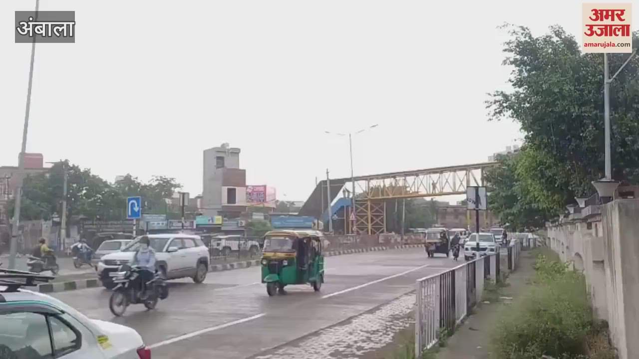 Light rain in Ambala City brought relief from heat and humidity