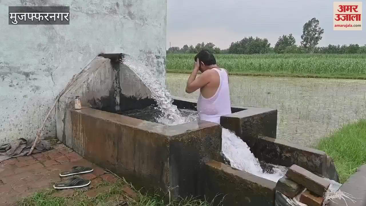 Muzaffarnagar: Minister was returning from Bijnor, started diving on tube well