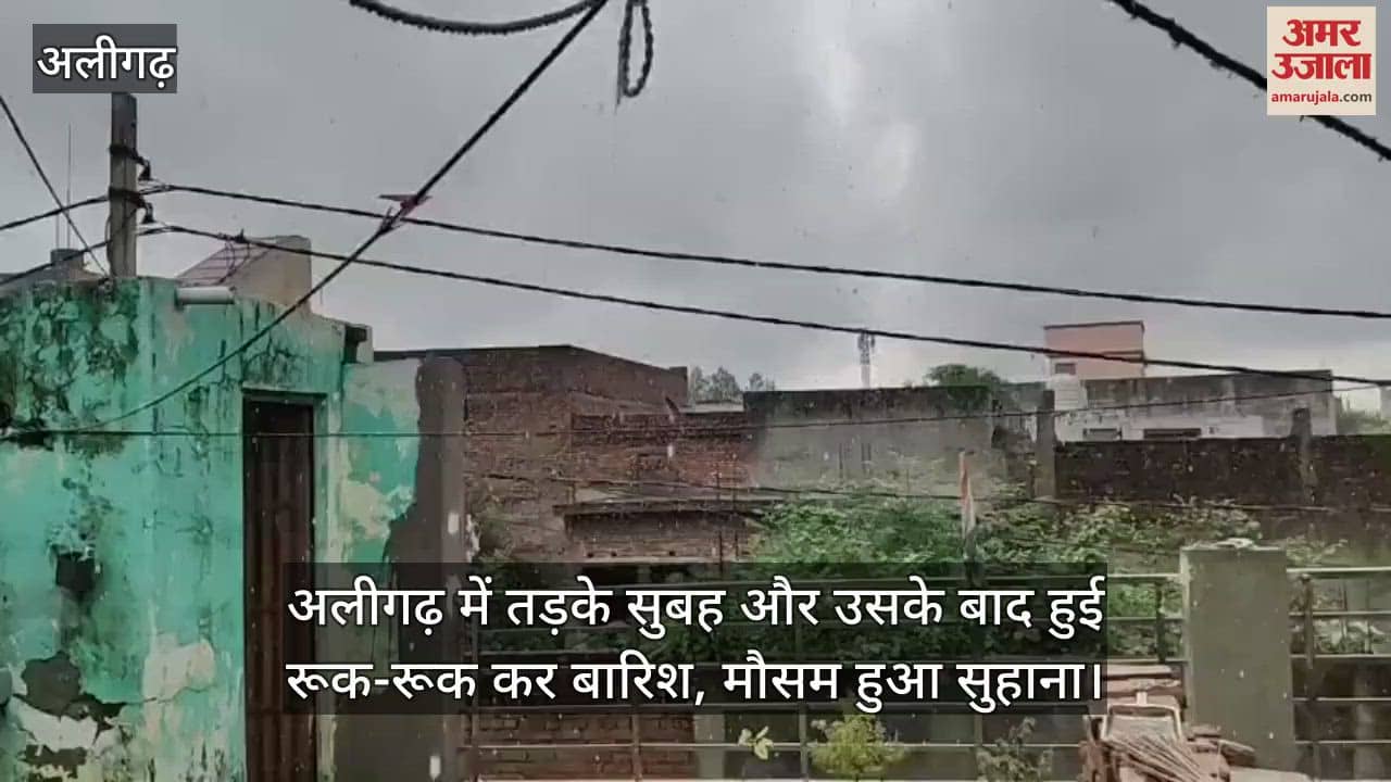 अलीगढ़ में तड़के सुबह और उसके बाद हुई रूक-रूक कर बारिश, मौसम हुआ सुहाना