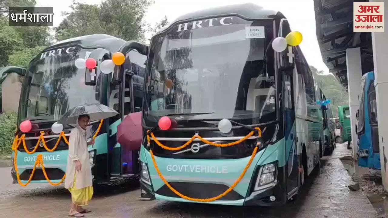 Four Volvo buses added to the fleet of HRTC Dharamshala division