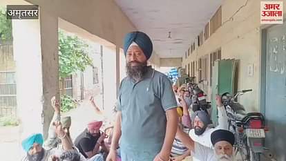 Employees on strike at the roadways workshop in Amritsar staged a protest