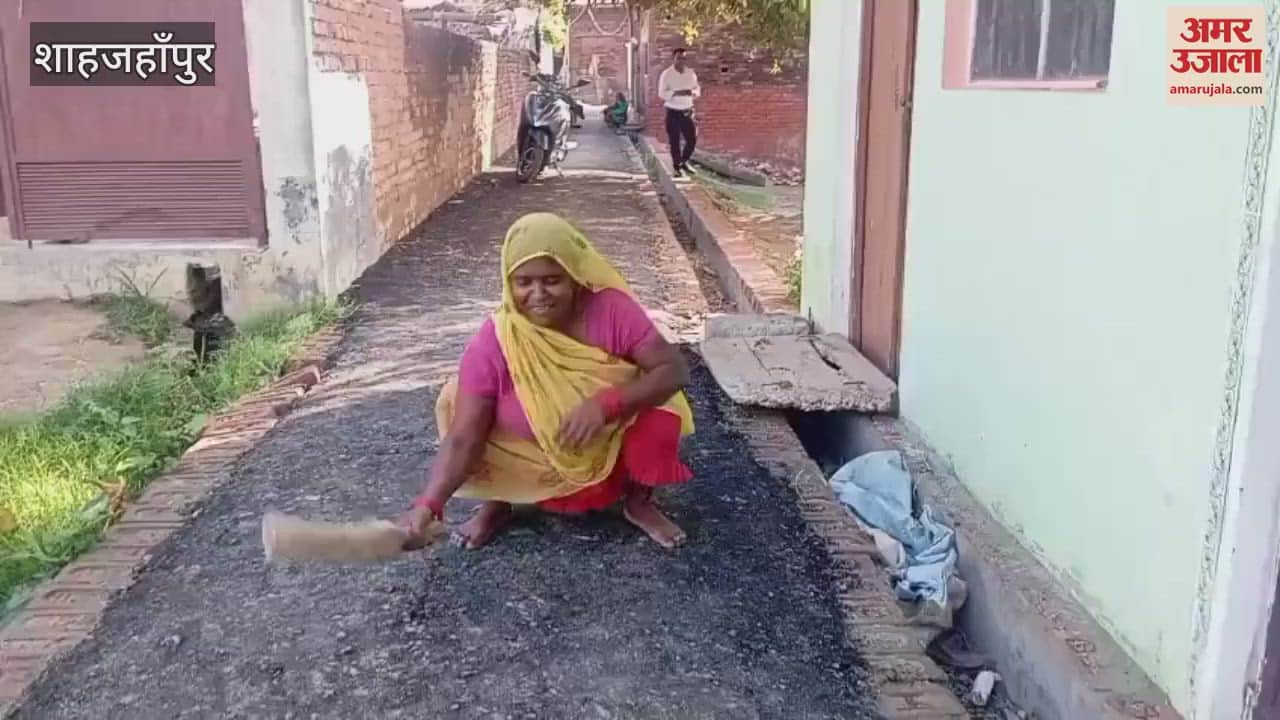 contractor built the road at night after the video went viral in Shahjahanpur