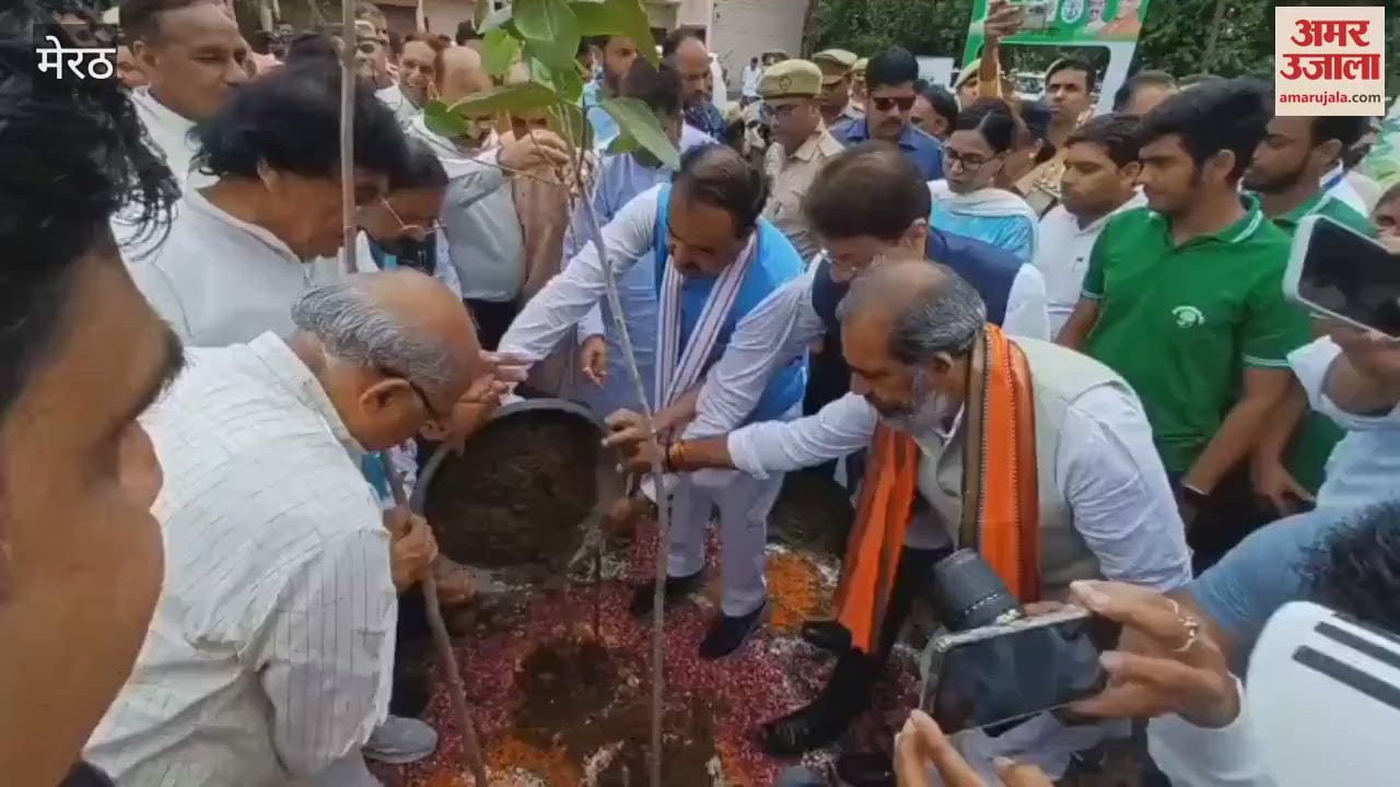 Meerut: Deputy CM planted a tree in the name of mother in the Agricultural University, also pledged to protect it