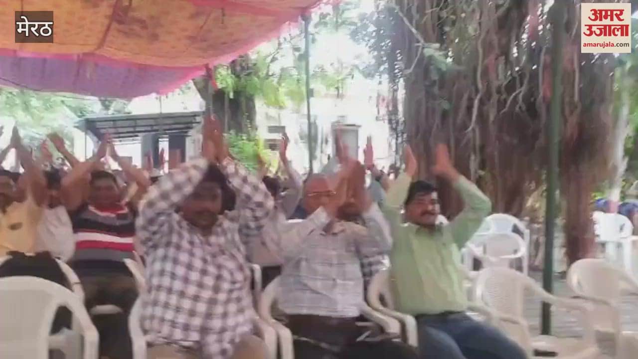 Electricity employees protested against privatization in Meerut