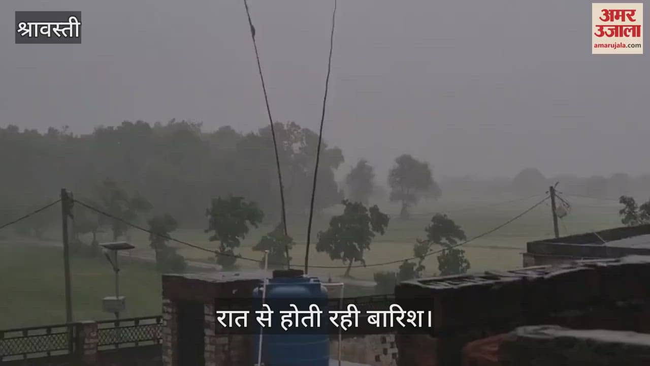 VIDEO: श्रावस्ती में रात से होती रही बारिश, नर्म पड़े मौसम के तेवर
