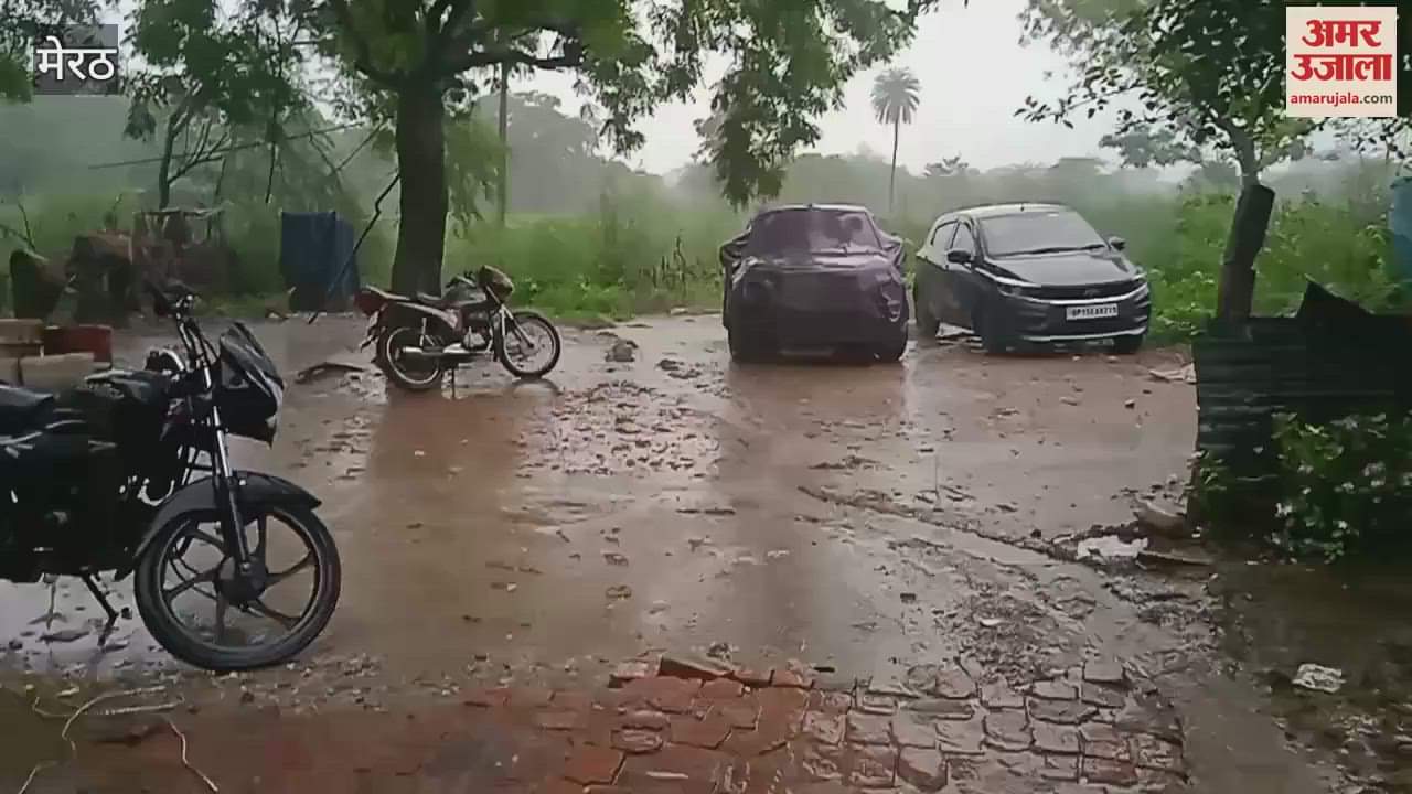 Meerut: Heavy rain in Cantt area, weather pleasant