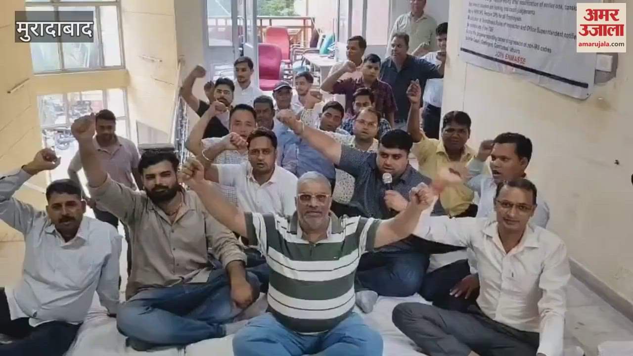 Income tax employees boycotted work and went on strike, protest in Moradabad