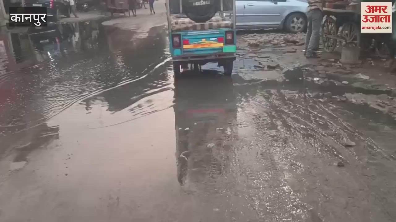 Dirty water filled the streets of Param Purva