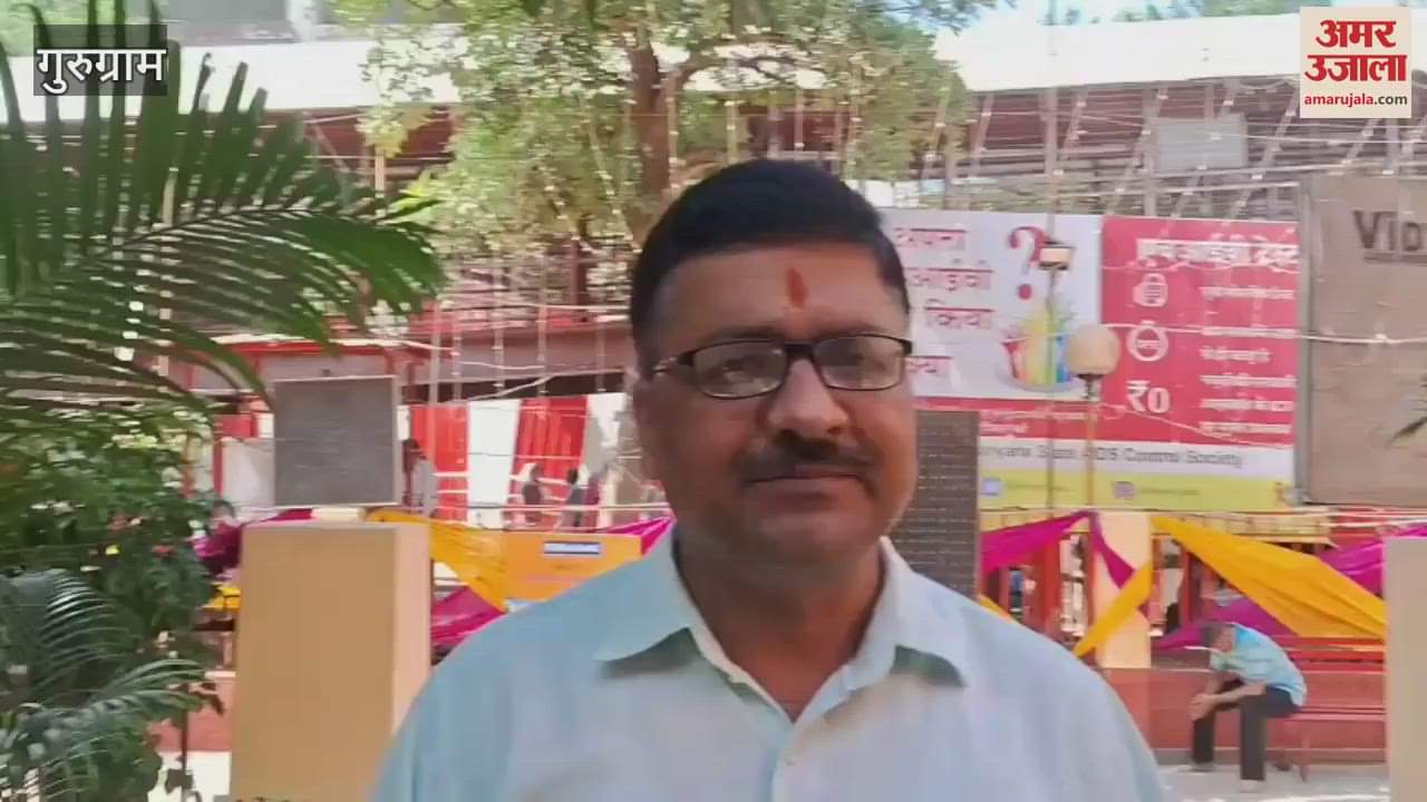 Crowds gather at Sheetla Mata Temple in Gurugram