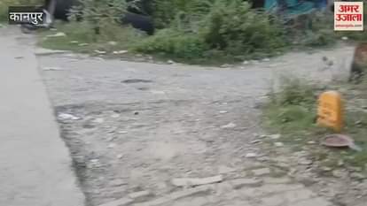 Dangerous turn on the road from Kalyanpur Panki Road to Nursery