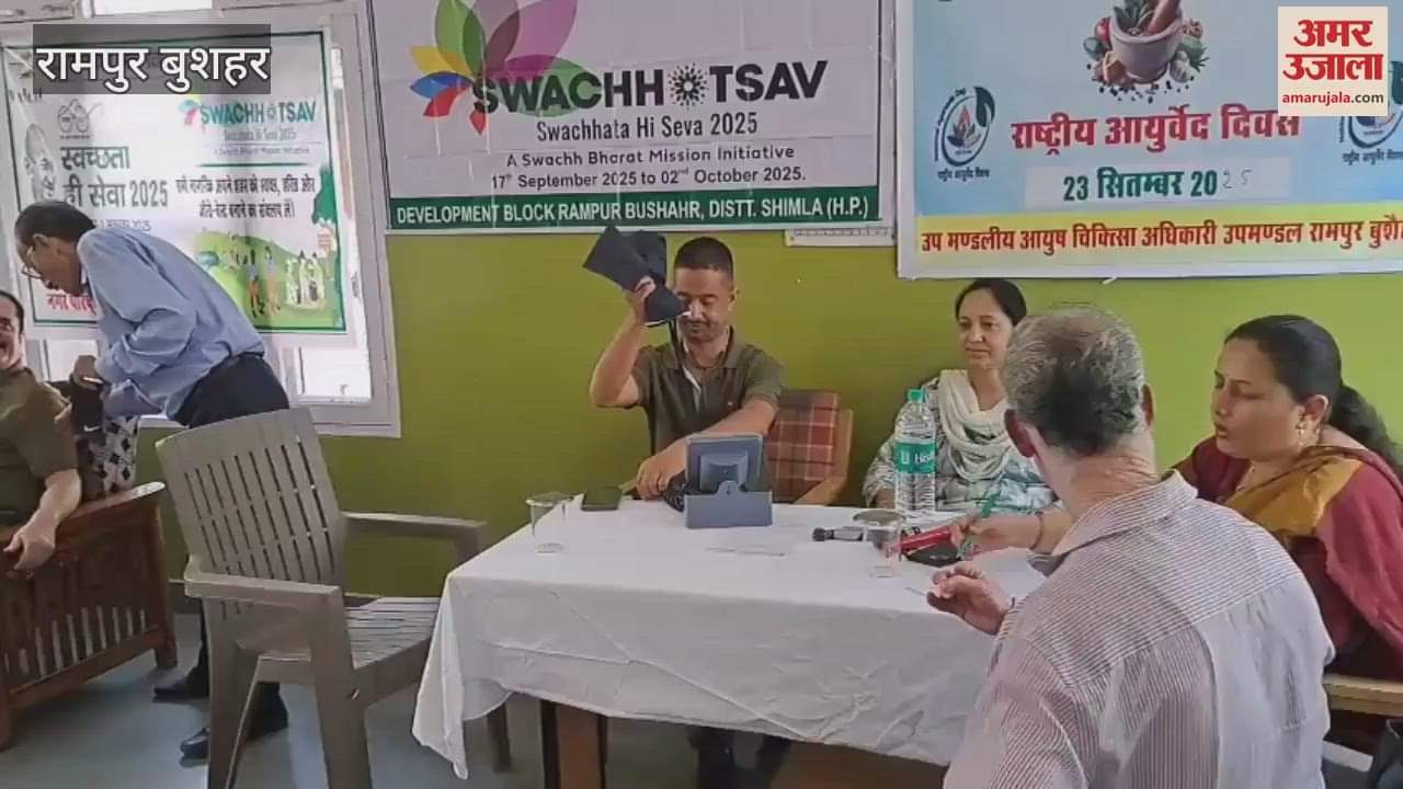 Rampur Bushahr Health check-up of 120 people including women and sanitation workers done in Rampur