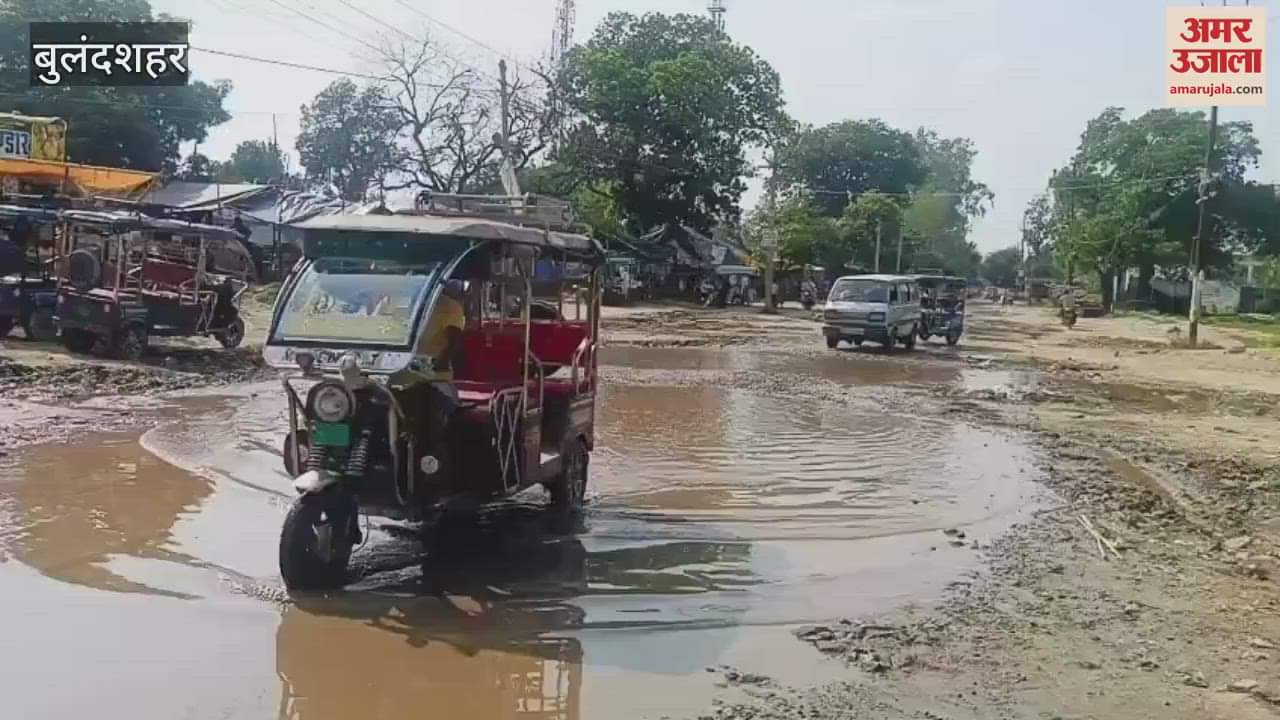 Road bad condition leading to thousands of years old Sarvamangala Bela Bhawani temple in Dibai tehsil of Bulandshahr