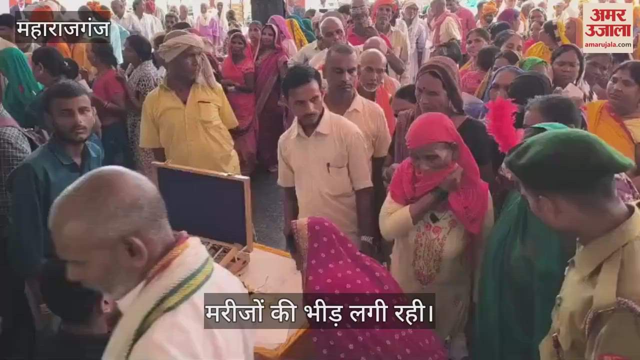 Crowds gathered at the free health camp