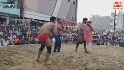 Wrestlers displayed their skills in the arena