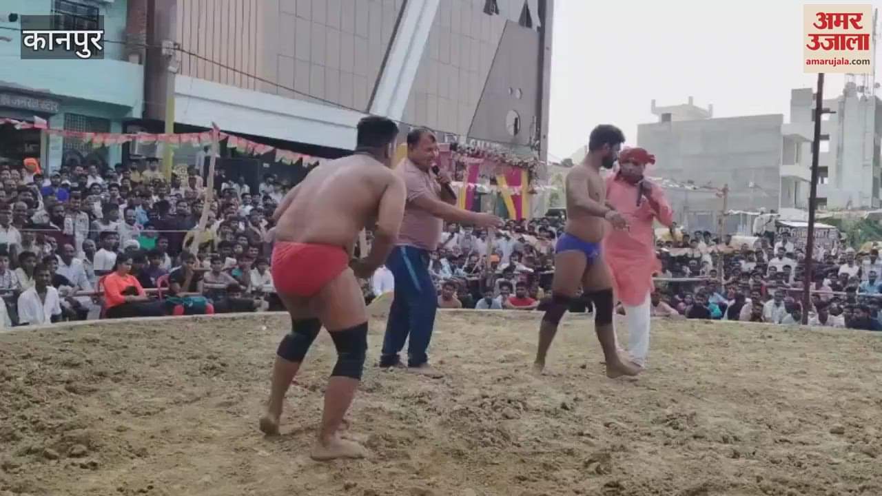 Wrestlers displayed their skills in the arena