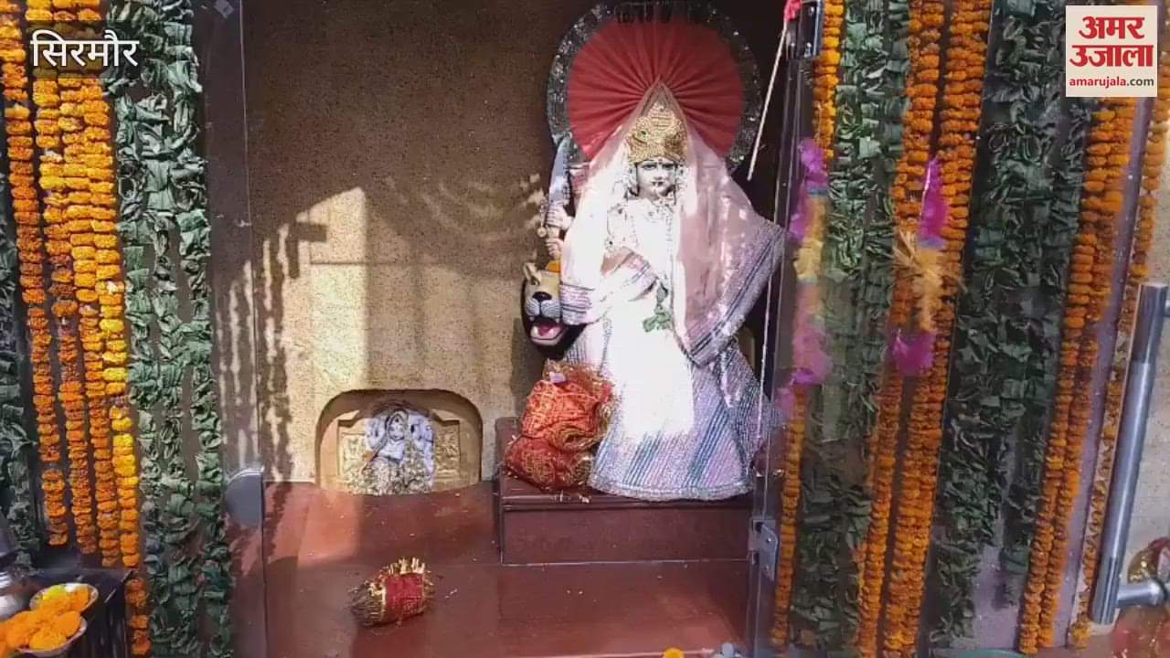 Sirmour Queues of devotees forming at Trilokpur temple