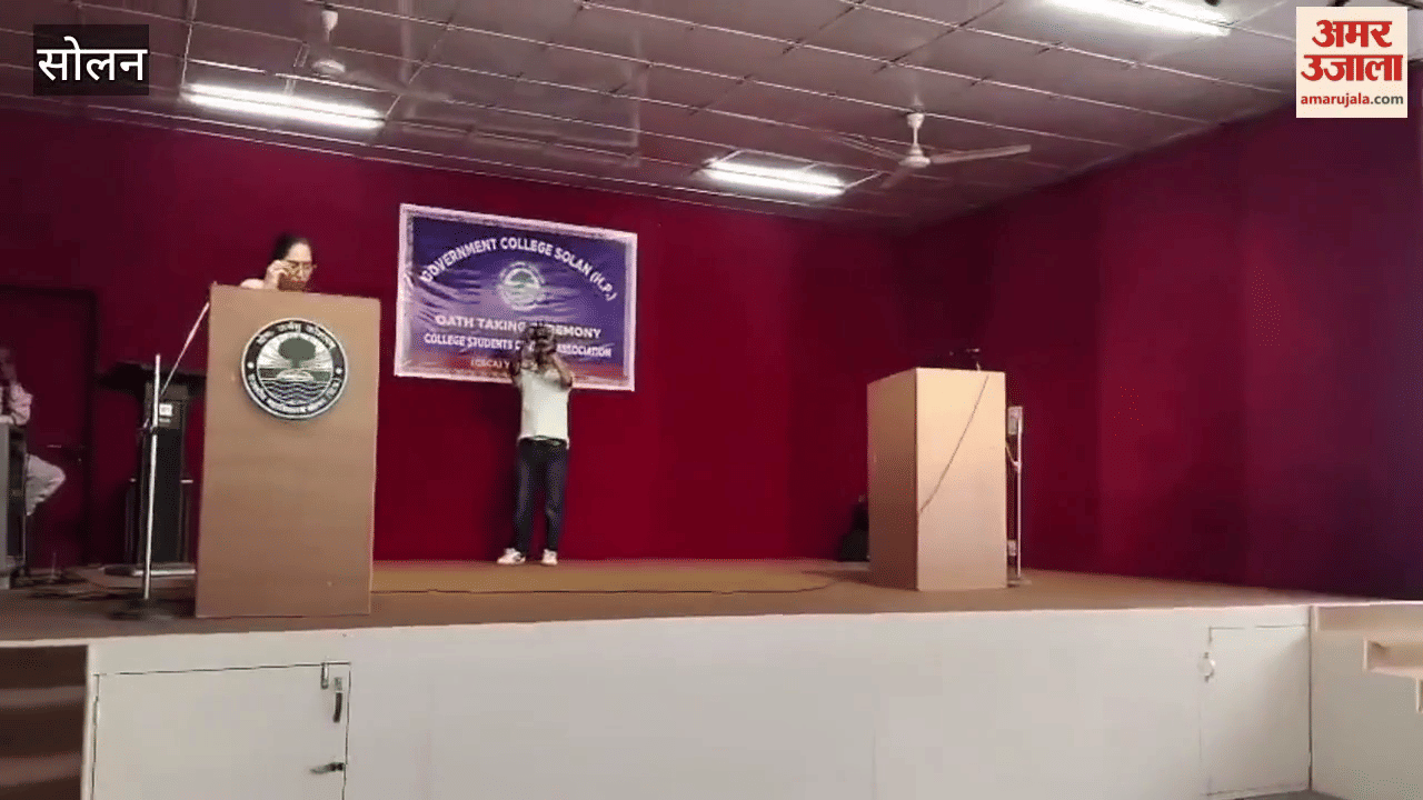 Solan Rishita elected president Nishita Thakur elected vice president of Solan College SCA sworn in by the principal