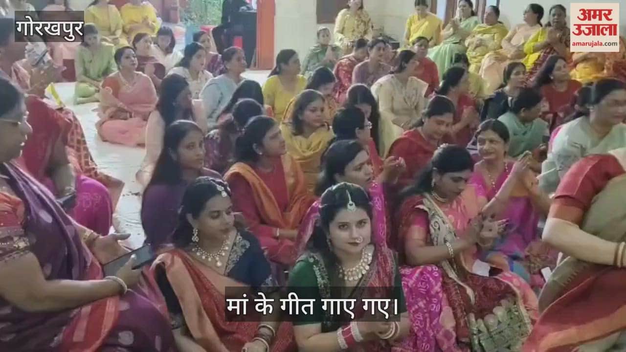 Goddess songs were sung on the occasion of Navratri at Mangala Mata Temple.