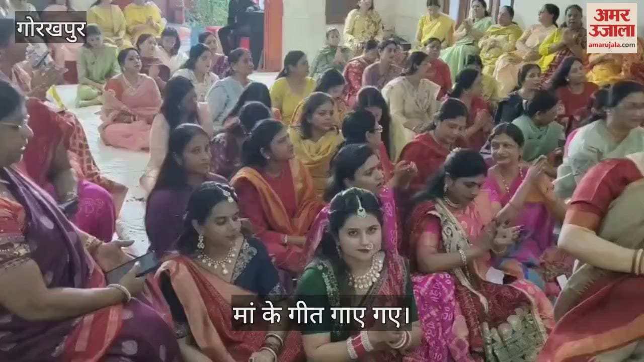 Goddess songs were sung on the occasion of Navratri at Mangala Mata Temple.