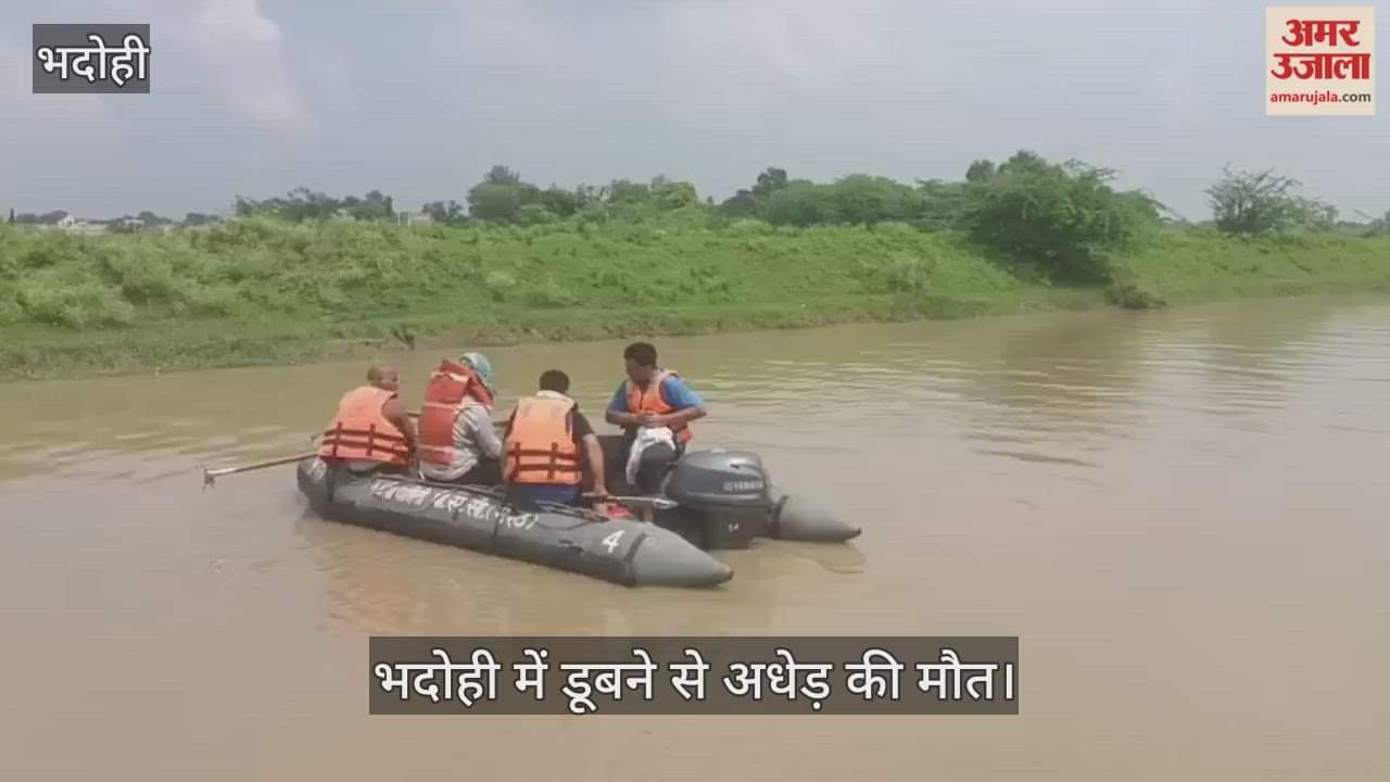 middle-aged man died after falling from a bridge into a canal in bhadohi