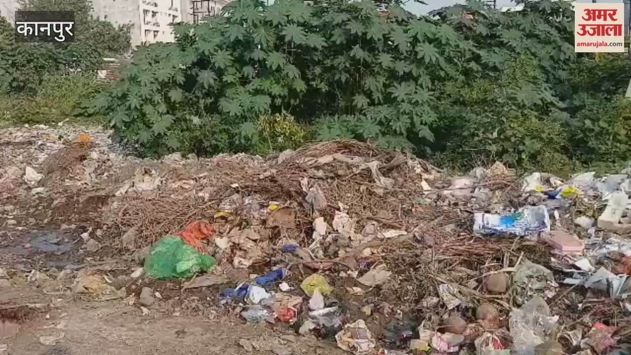 pile of garbage is found near the Kalyanpur Block Kesa office boundary