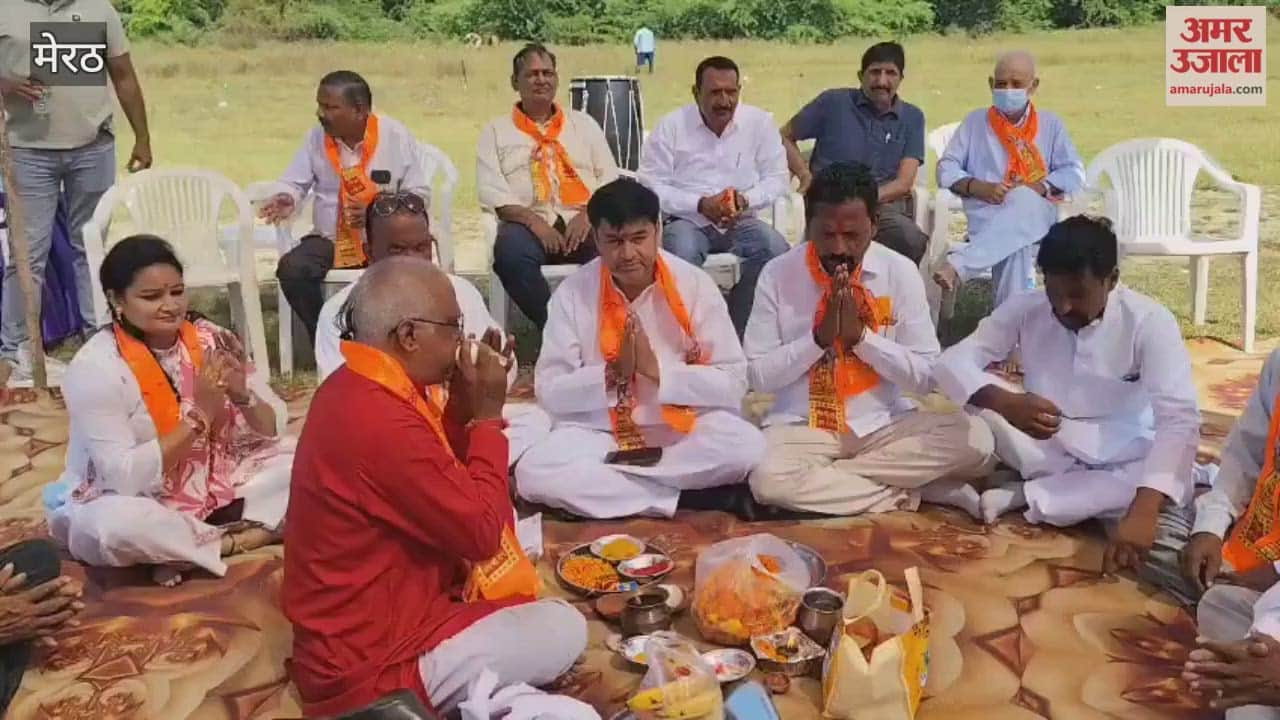 Meerut: Bhoomi Pujan held for Dussehra fair on Mawana Road, 80-feet tall effigy of Ravana to be burnt