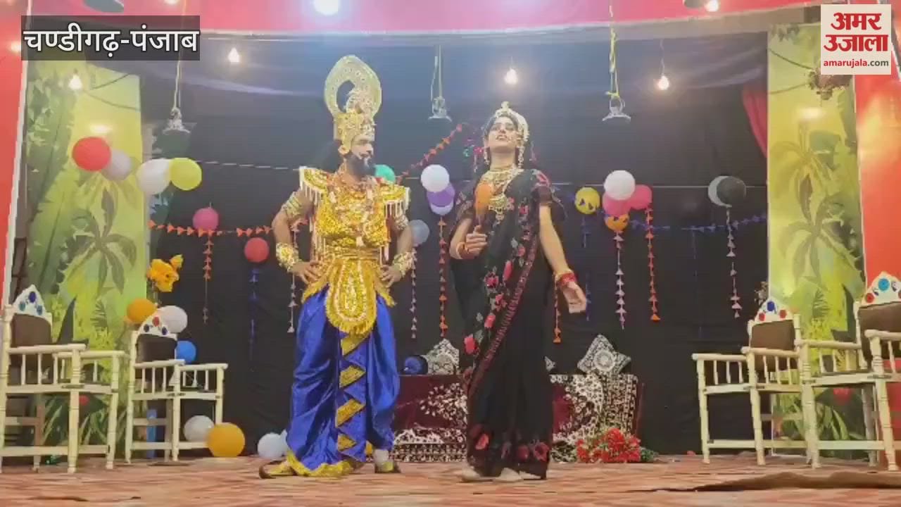 Night of Rama's exile at Shri Rama Dramatic Club Gokhale's Ramlila in Firozpur