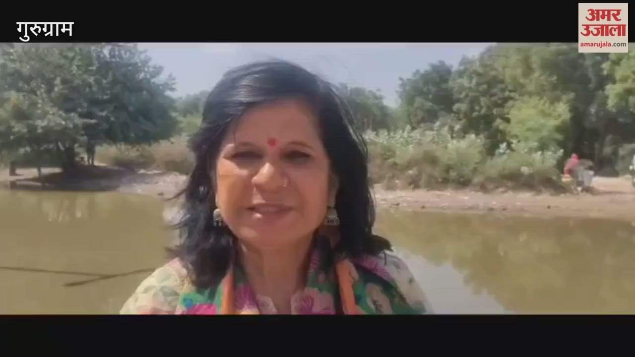 Dirty sewage water accumulated on road of Sector 82-83 Gurugram