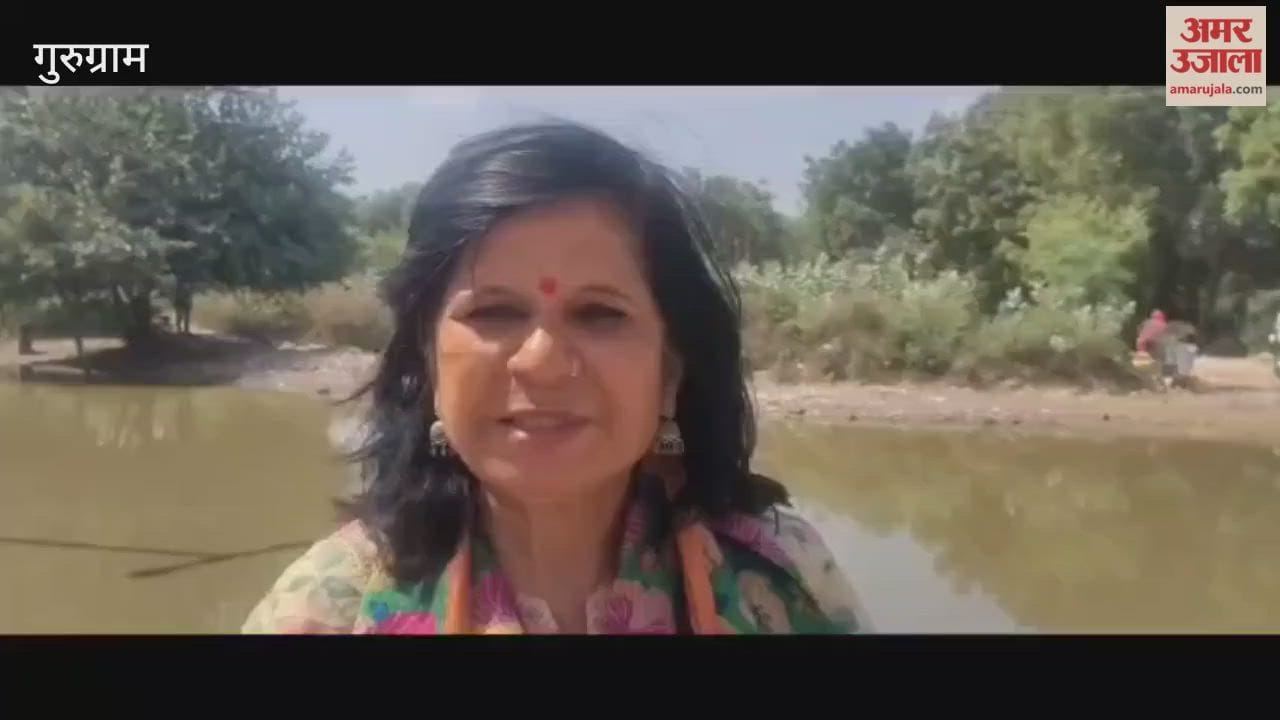 Dirty sewage water accumulated on road of Sector 82-83 Gurugram