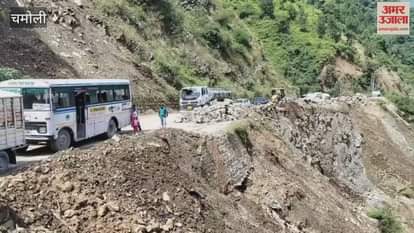 Badrinath Highway in bad shape after rain, pilgrims trudge through crumbling rocks to reach the shrine