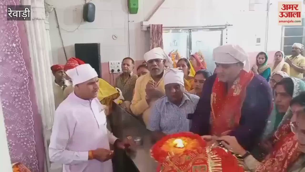 Worship of Mother Skandamata on the fifth day of Navratri in Rewari